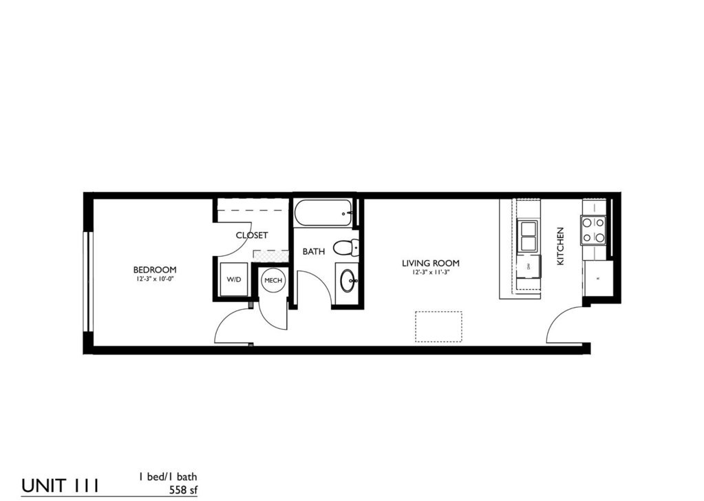 One Bedroom One Bathroom