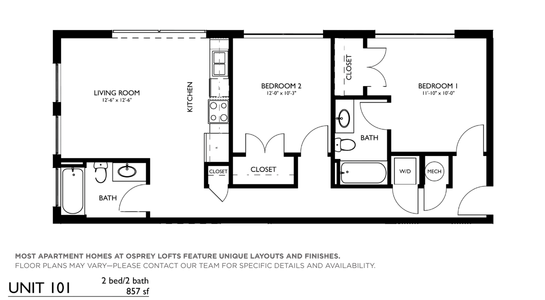 Two Bedroom Two Bathroom